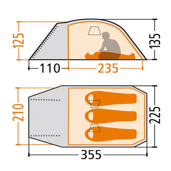 FRILUFTS NEPHIN 3 - Kuppelzelt Vineyard Green – Bild 2